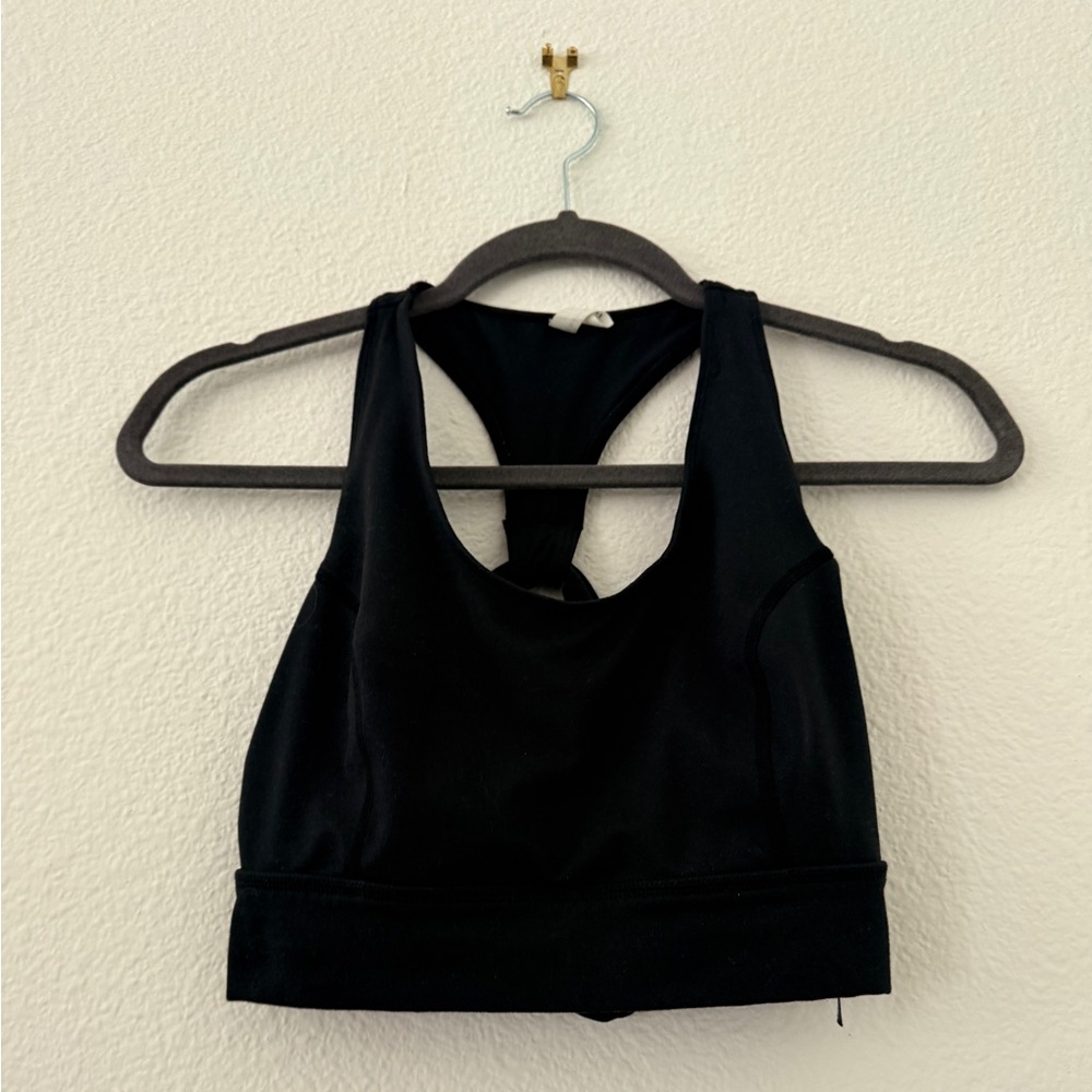 Free People Movement Women's Black Racerback Sports Bra and Leggings Set